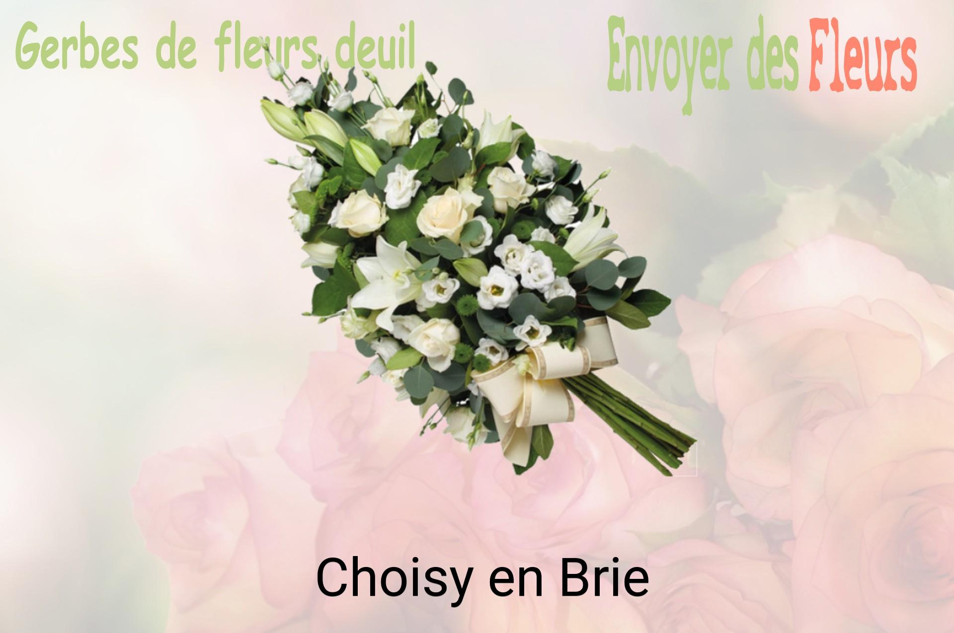 Gerbe de fleurs de deuil livrée à Choisy-en-Brie